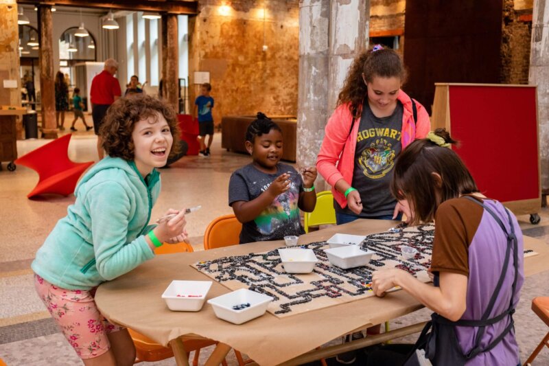 Four students work on project