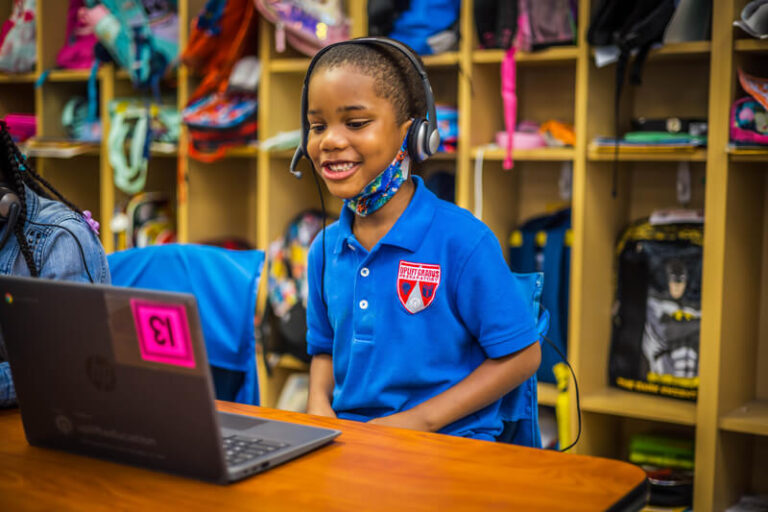 student in virtual tutoring