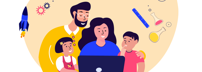 cartoon family illustration
