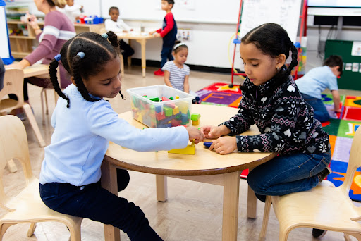 two children play together