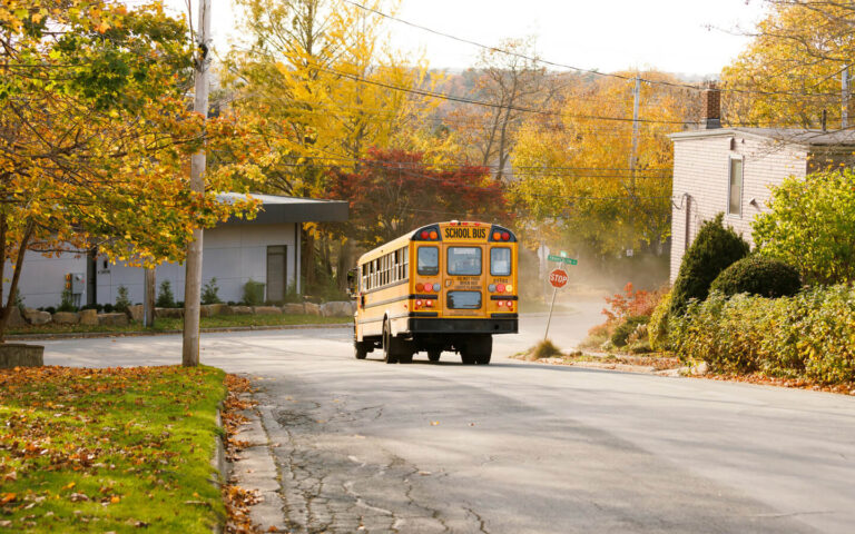 School bus on street