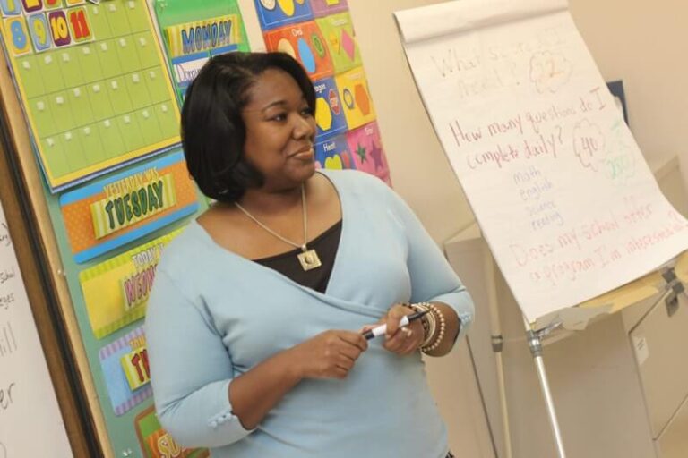 Woman Teaching in classroom