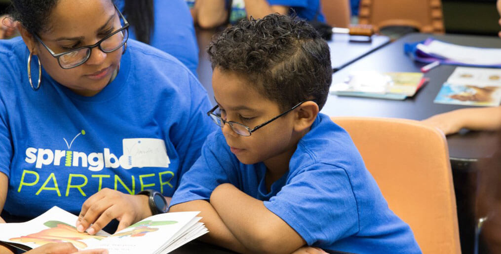 parent and child in read a book
